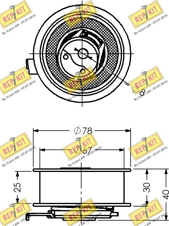 REPKIT RKT2227 - Rullo tenditore, Cinghia dentata autozon.pro