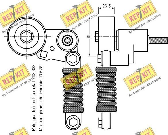 REPKIT RKT2275 - Tendicinghia, Cinghia Poly-V autozon.pro