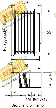 REPKIT RKT2790 - Puleggia cinghia, Alternatore autozon.pro