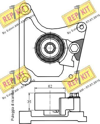 REPKIT RKT2765 - Rullo tenditore, Cinghia dentata autozon.pro