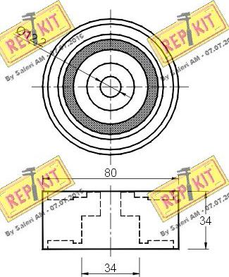 REPKIT RKT2732 - Galoppino / Guidacinghia, Cinghia dentata autozon.pro