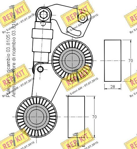 REPKIT RKT2728 - Tendicinghia, Cinghia Poly-V autozon.pro