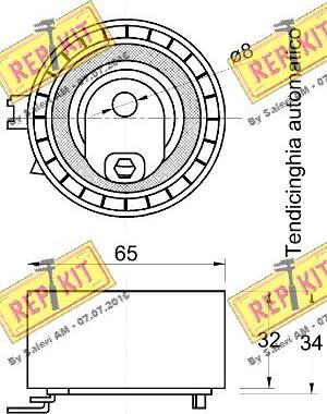 REPKIT RKT2775 - Rullo tenditore, Cinghia dentata autozon.pro