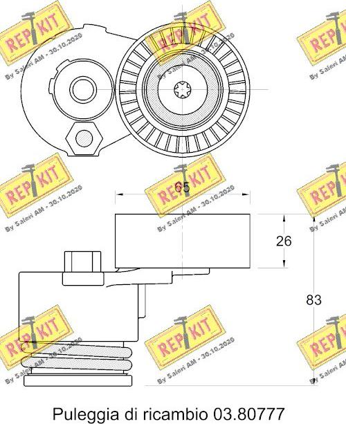 REPKIT RKT2777 - Tendicinghia, Cinghia Poly-V autozon.pro