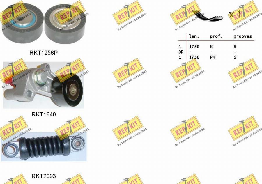 REPKIT RKTA0094 - Kit Cinghie Poly-V autozon.pro