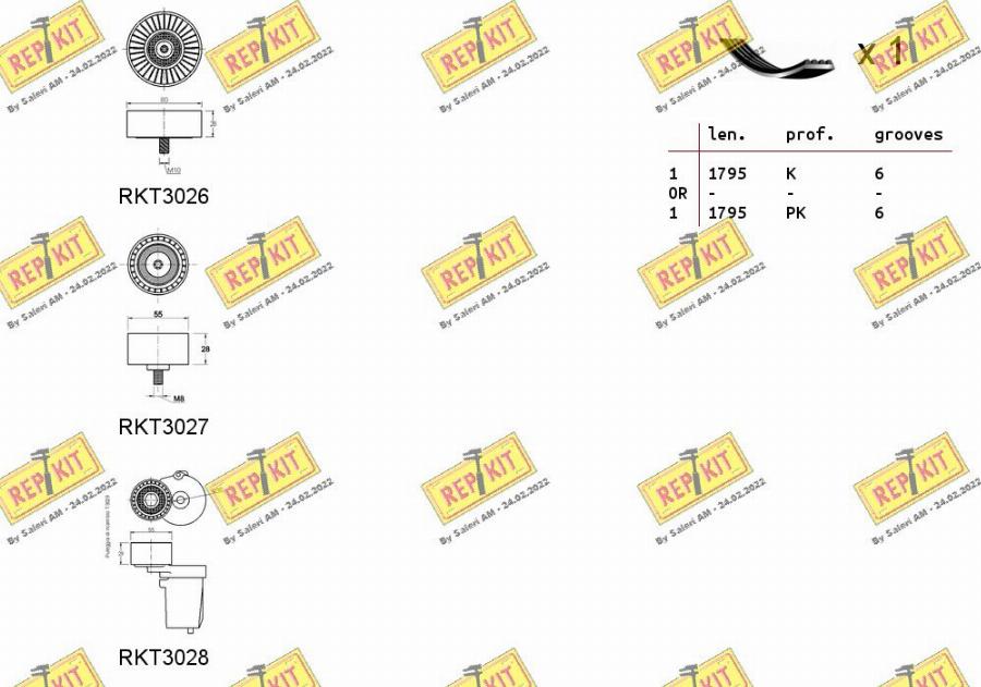 REPKIT RKTA0095 - Kit Cinghie Poly-V autozon.pro