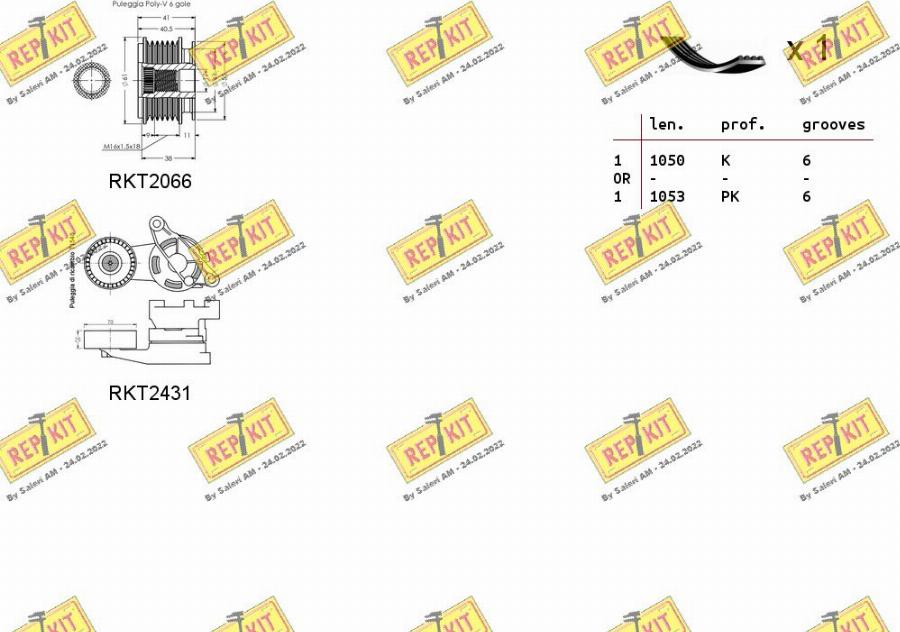 REPKIT RKTA0046 - Kit Cinghie Poly-V autozon.pro