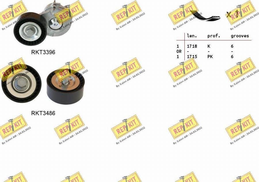 REPKIT RKTA0063 - Kit Cinghie Poly-V autozon.pro