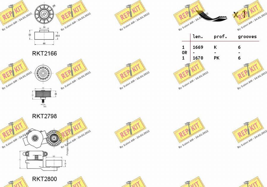 REPKIT RKTA0002 - Kit Cinghie Poly-V autozon.pro