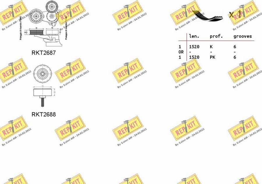 REPKIT RKTA0010 - Kit Cinghie Poly-V autozon.pro