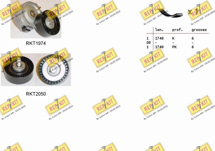 REPKIT RKTA0017 - Kit Cinghie Poly-V autozon.pro