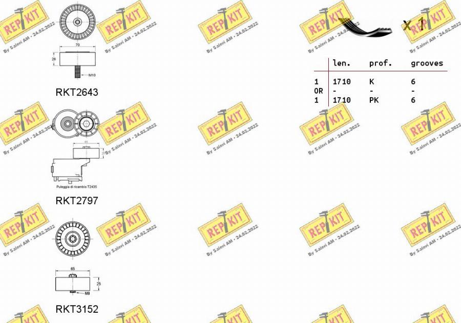 REPKIT RKTA0086 - Kit Cinghie Poly-V autozon.pro