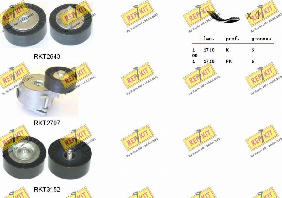 REPKIT RKTA0086 - Kit Cinghie Poly-V autozon.pro