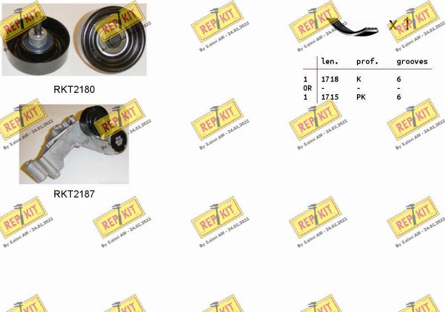 REPKIT RKTA0087 - Kit Cinghie Poly-V autozon.pro