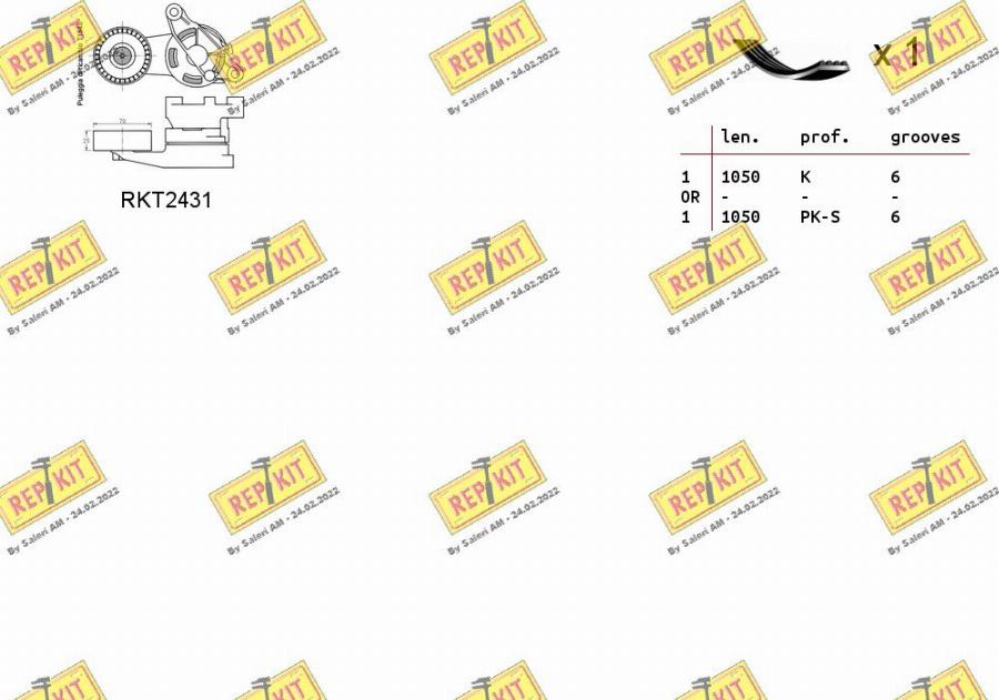 REPKIT RKTA0033 - Kit Cinghie Poly-V autozon.pro