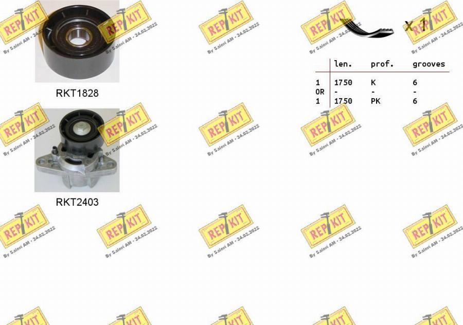 REPKIT RKTA0028 - Kit Cinghie Poly-V autozon.pro