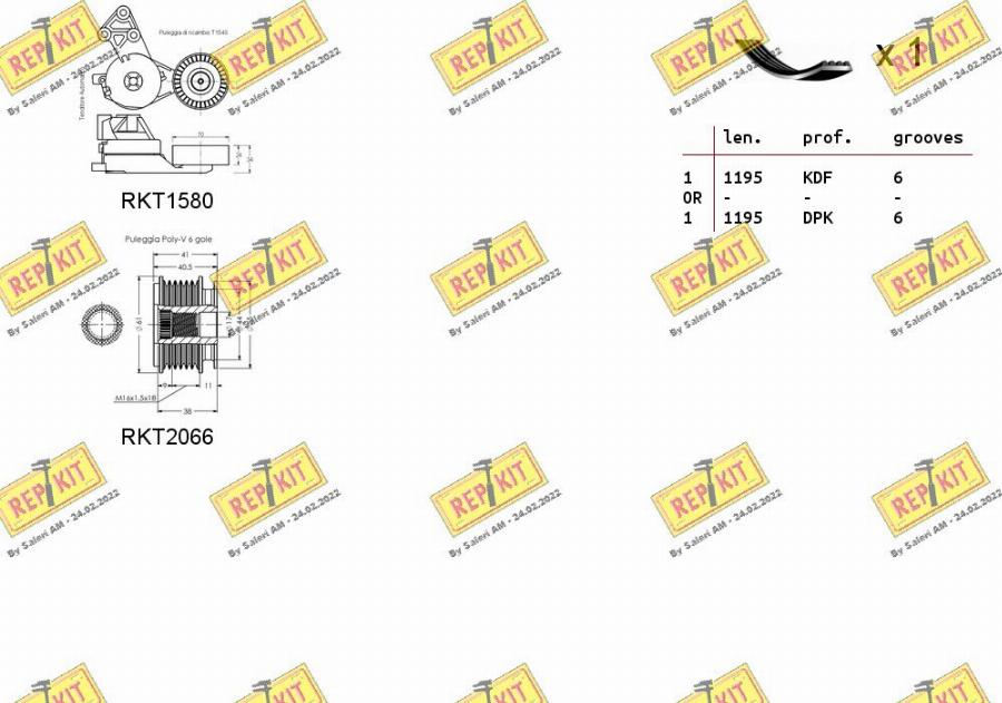 REPKIT RKTA0106 - Kit Cinghie Poly-V autozon.pro