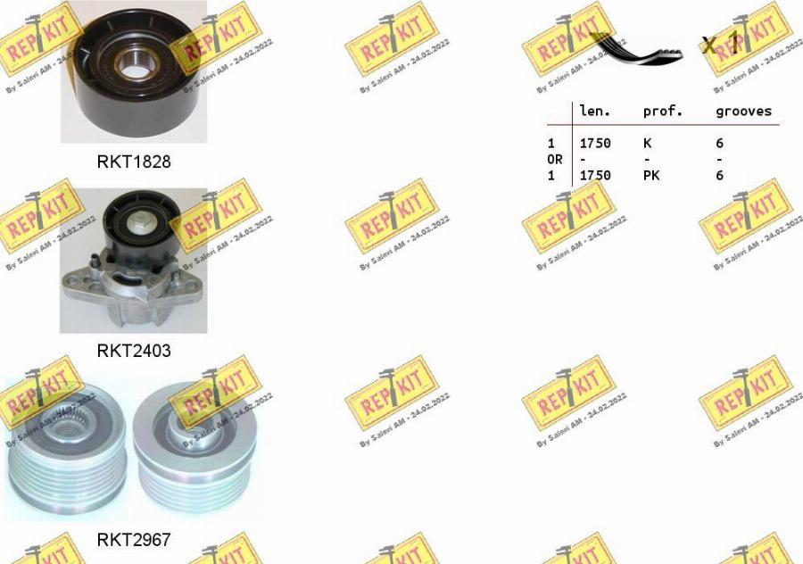 REPKIT RKTA0108 - Kit Cinghie Poly-V autozon.pro