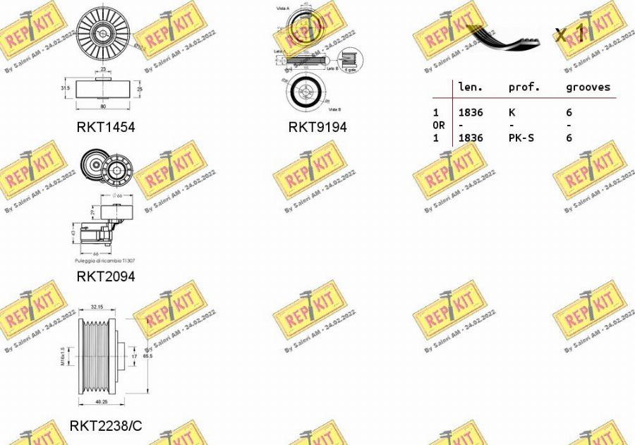 REPKIT RKTA0102 - Kit Cinghie Poly-V autozon.pro