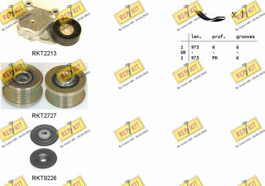 REPKIT RKTA0110 - Kit Cinghie Poly-V autozon.pro