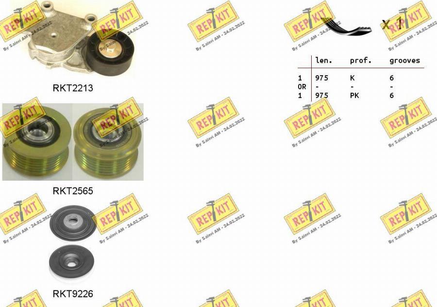 REPKIT RKTA0111 - Kit Cinghie Poly-V autozon.pro