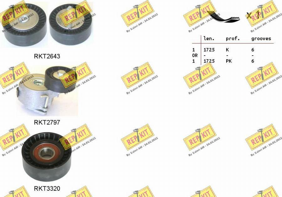 REPKIT RKTA0118 - Kit Cinghie Poly-V autozon.pro