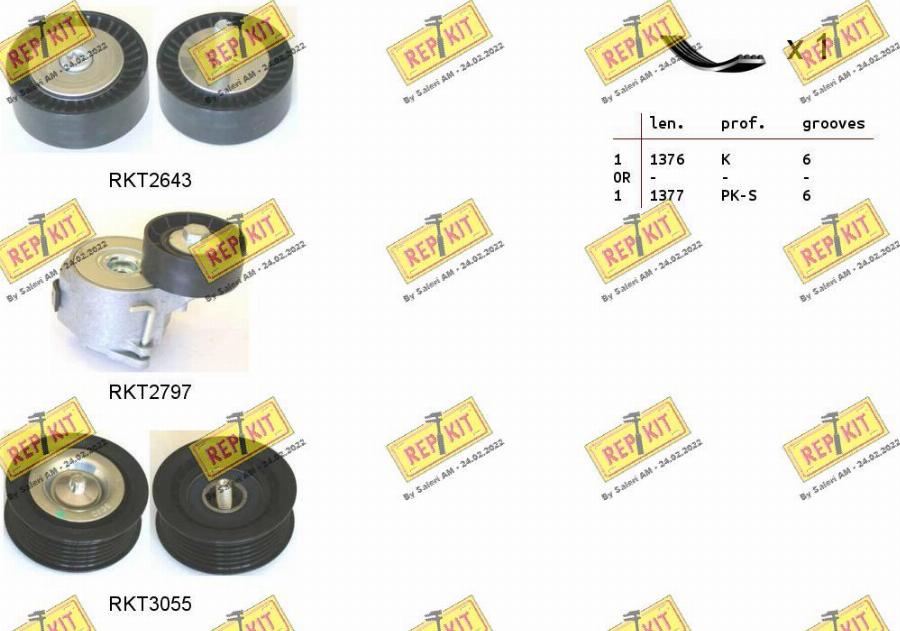 REPKIT RKTA0113 - Kit Cinghie Poly-V autozon.pro