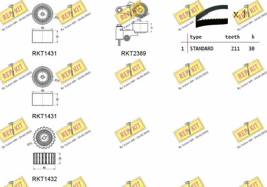 REPKIT RKTK0994 - Kit cinghie dentate autozon.pro