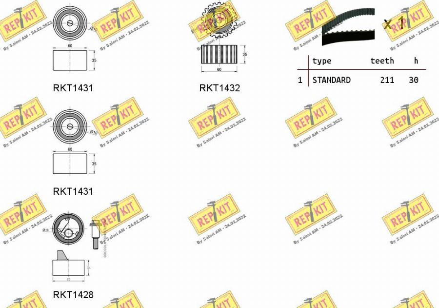 REPKIT RKTK0993 - Kit cinghie dentate autozon.pro