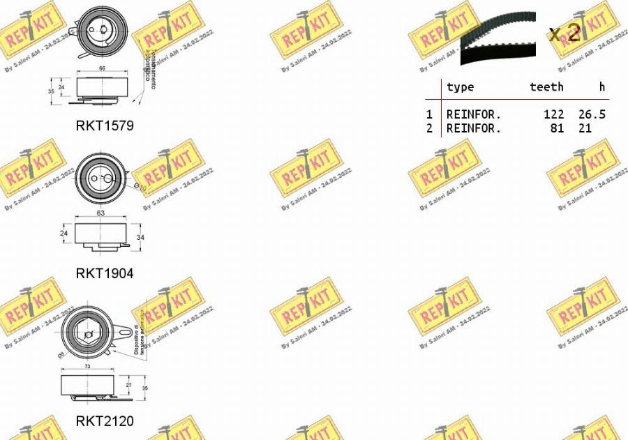 REPKIT RKTK0946 - Kit cinghie dentate autozon.pro