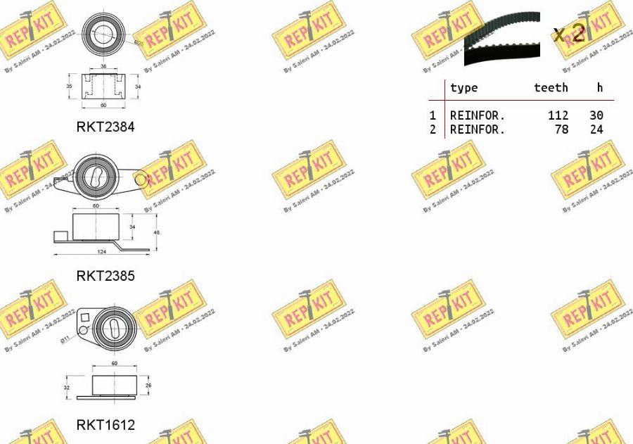 REPKIT RKTK0952C - Kit cinghie dentate autozon.pro