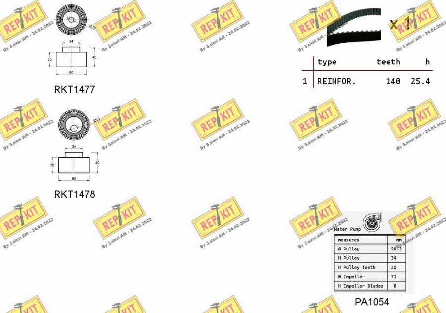 REPKIT RKTK0915PA2 - Pompa acqua + Kit cinghie dentate autozon.pro