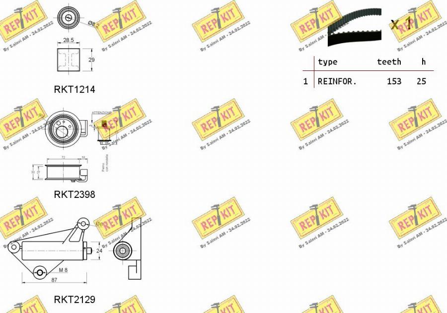 REPKIT RKTK0911C - Kit cinghie dentate autozon.pro