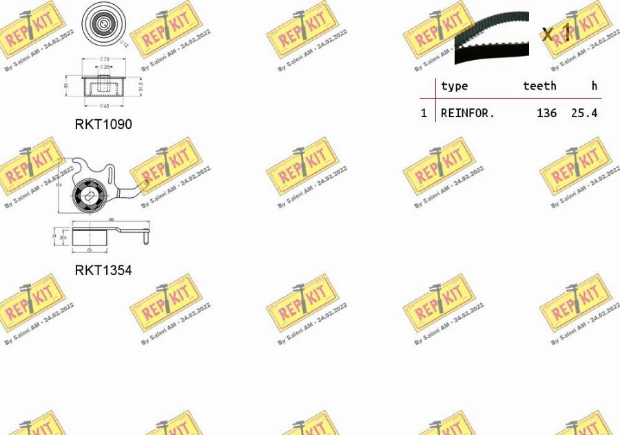 REPKIT RKTK1021 - Kit cinghie dentate autozon.pro