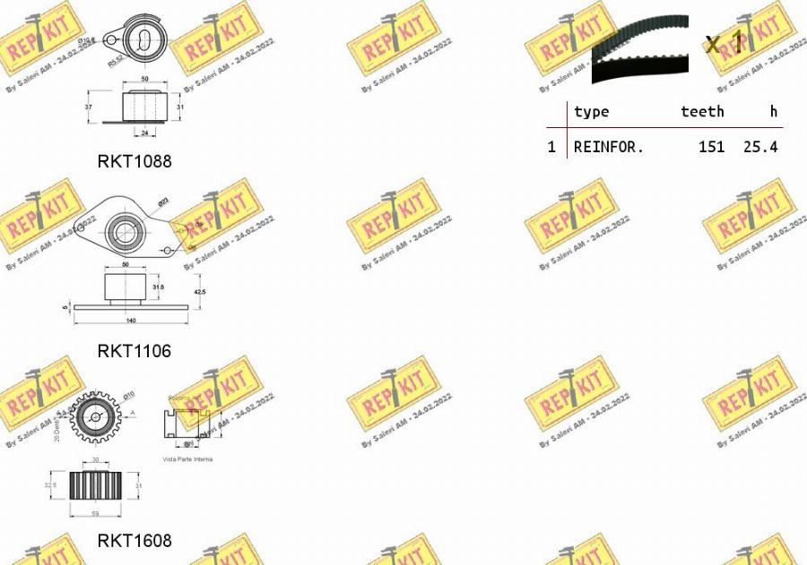 REPKIT RKTK0935 - Kit cinghie dentate autozon.pro