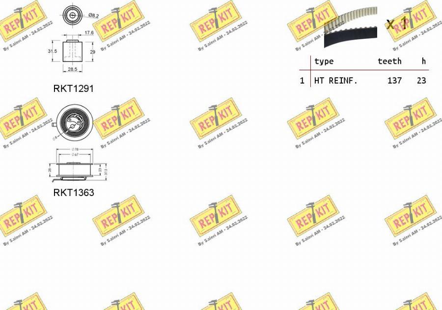 REPKIT RKTK0938 - Kit cinghie dentate autozon.pro