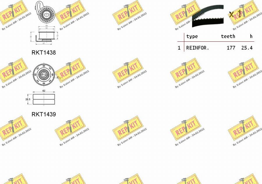 REPKIT RKTK0970 - Kit cinghie dentate autozon.pro