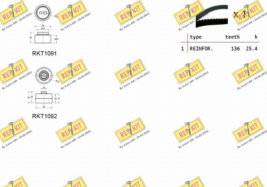 REPKIT RKTK0898 - Kit cinghie dentate autozon.pro