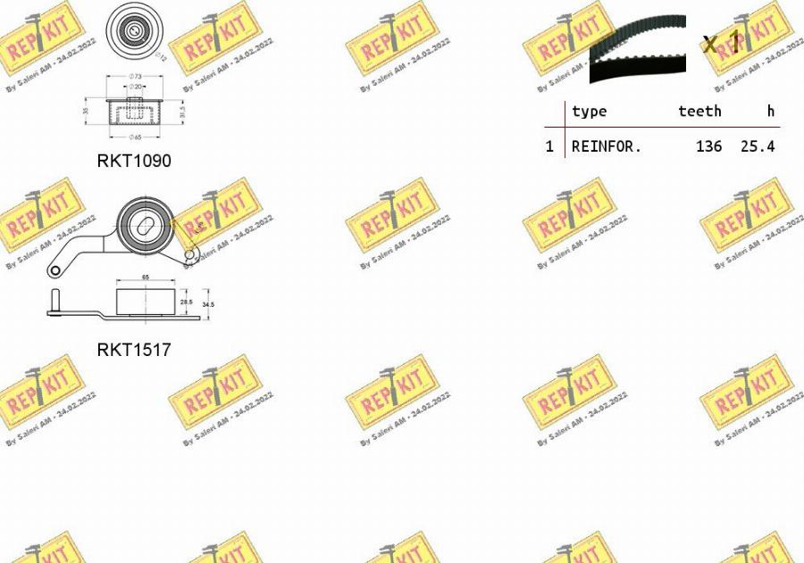 REPKIT RKTK0844 - Kit cinghie dentate autozon.pro