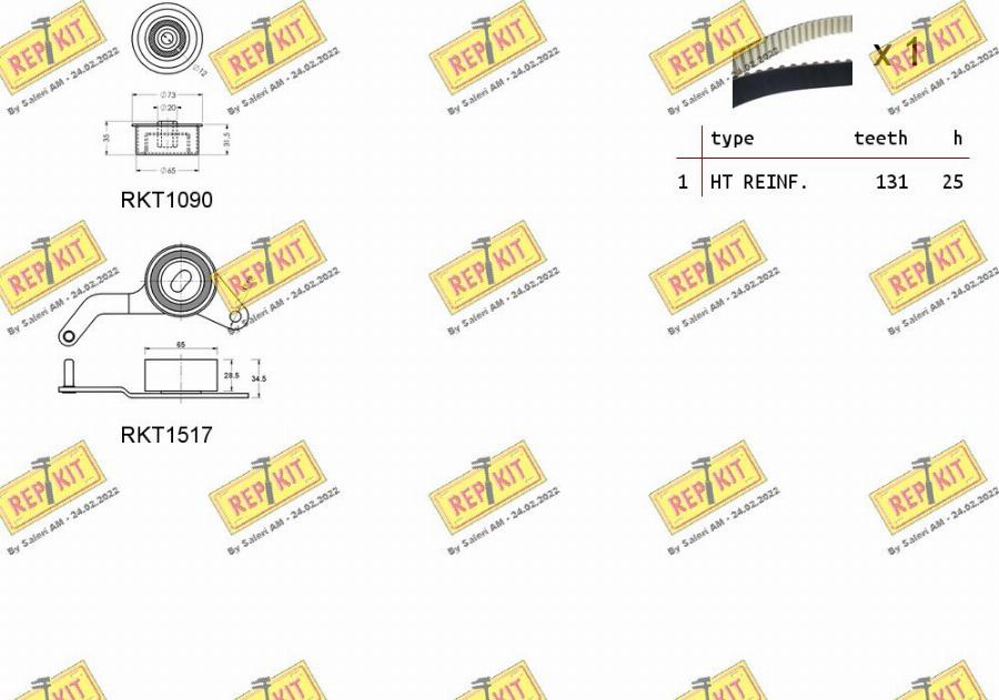 REPKIT RKTK0845 - Kit cinghie dentate autozon.pro