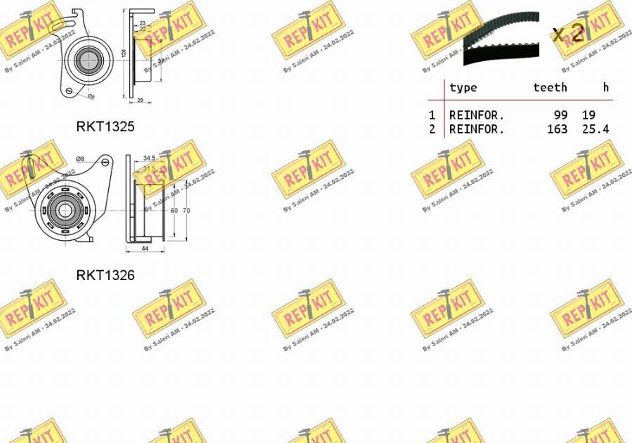 REPKIT RKTK0847 - Kit cinghie dentate autozon.pro