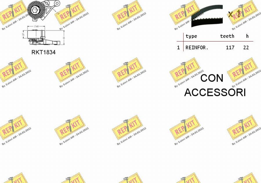 REPKIT RKTK0855 - Kit cinghie dentate autozon.pro