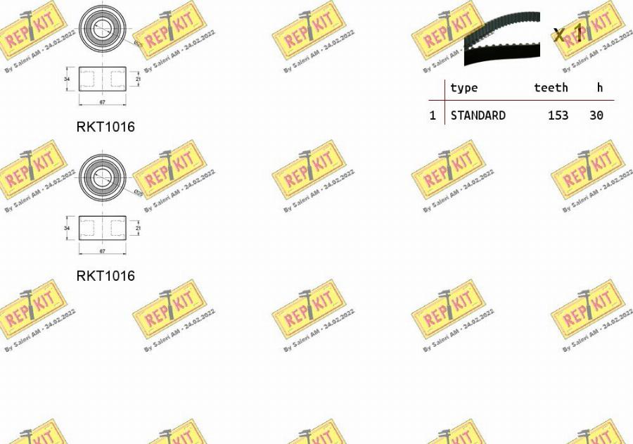 REPKIT RKTK0857 - Kit cinghie dentate autozon.pro