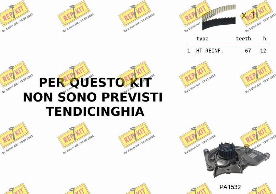 REPKIT RKTK0B04PA - Pompa acqua + Kit cinghie dentate autozon.pro