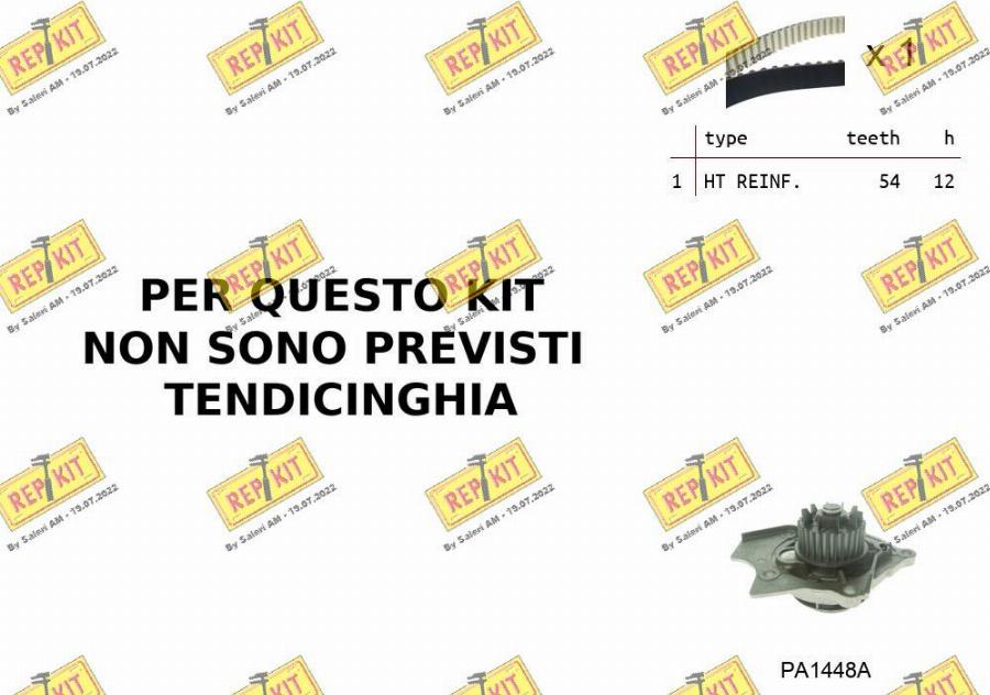 REPKIT RKTK0B05PA - Pompa acqua + Kit cinghie dentate autozon.pro