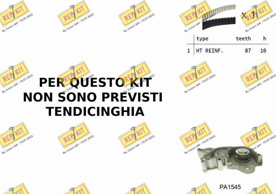 REPKIT RKTK0B03PA - Pompa acqua + Kit cinghie dentate autozon.pro