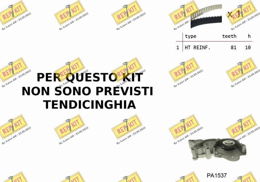 REPKIT RKTK0B02PA4 - Pompa acqua + Kit cinghie dentate autozon.pro