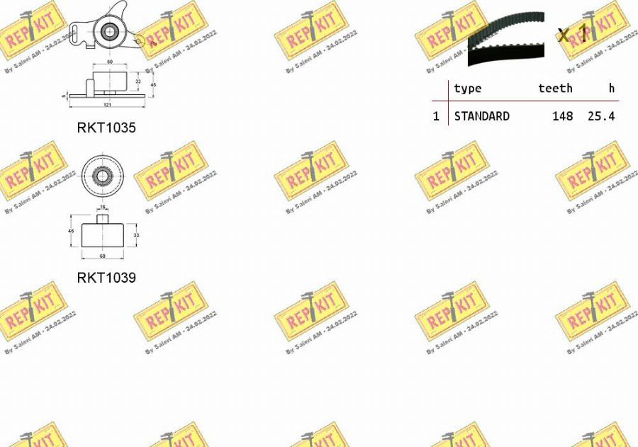 REPKIT RKTK1044 - Kit cinghie dentate autozon.pro