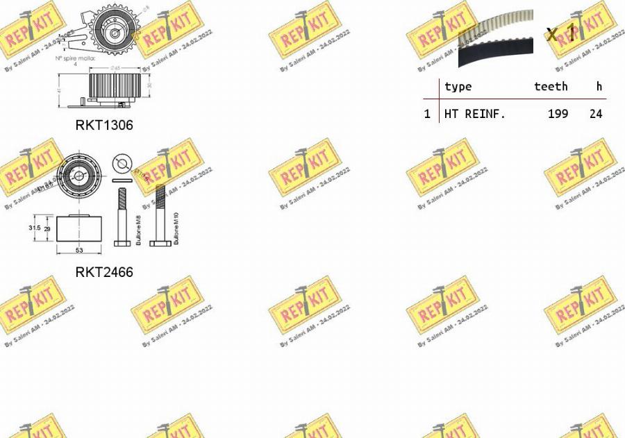 REPKIT RKTK1058 - Kit cinghie dentate autozon.pro