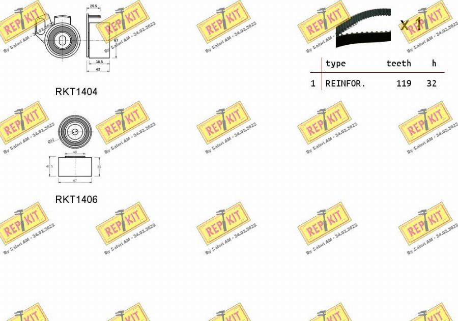 REPKIT RKTK1004 - Kit cinghie dentate autozon.pro